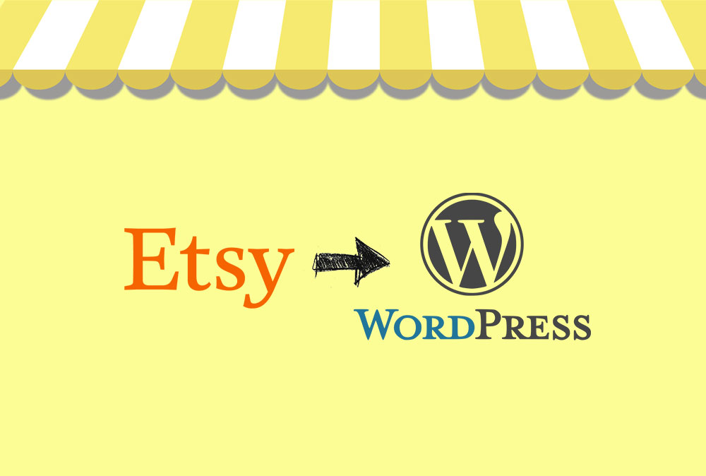 Логотипы etsy и wordpress для статьи «Как добавить магазин Etsy на сайт Wordpress».