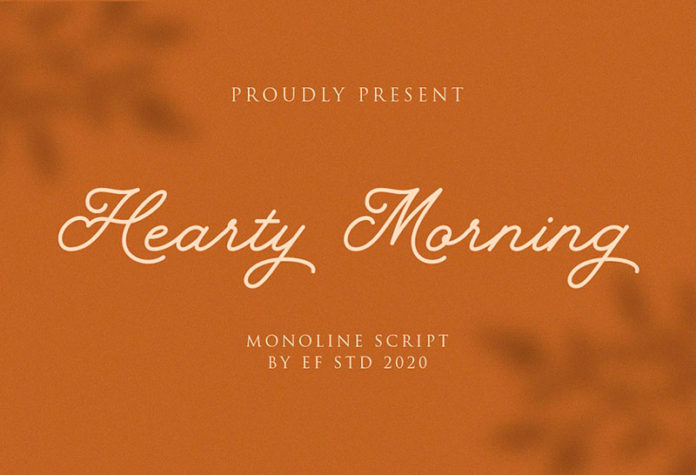 Шрифт Hearty Morning бесплатно