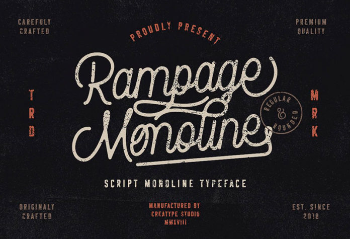 Шрифт Rampage Monoline бесплатно