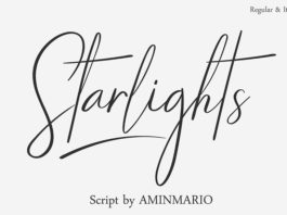 Шрифт Starlights бесплатно