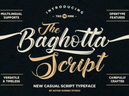 Шрифт The Baghotta бесплатно