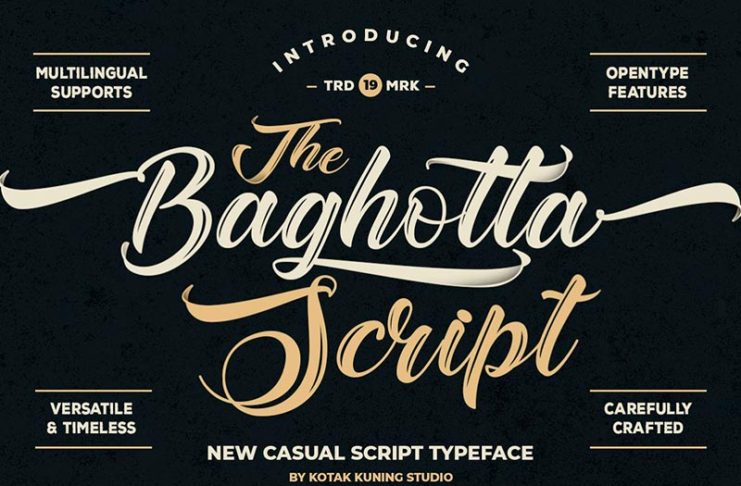 Шрифт The Baghotta бесплатно