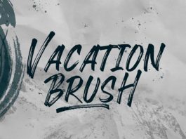 Шрифт Vacation Brush бесплатно