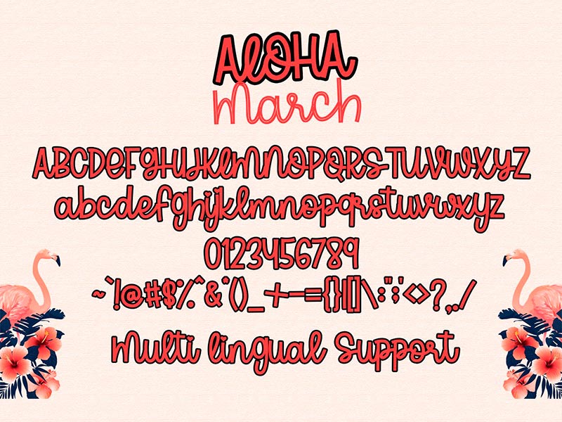 Шрифт Aloha March бесплатно